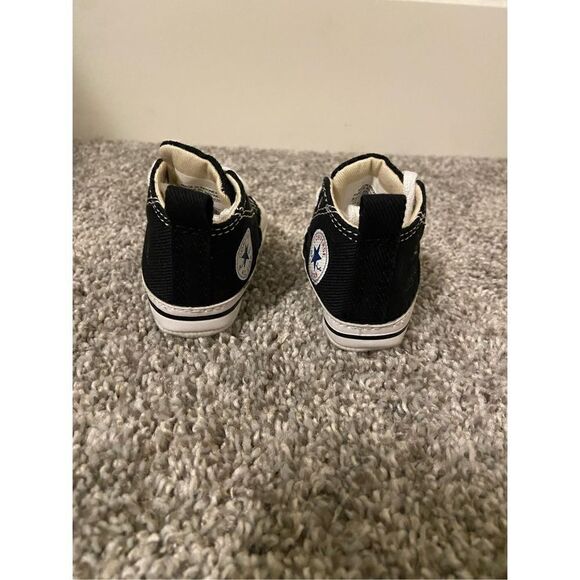 Baby Converse Black Crib Shoe size 1 - Picture 4 of 6